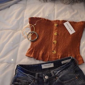 Brown tube top - size xs/s